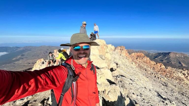 Kristaps on top of the Teide Volcano Peak